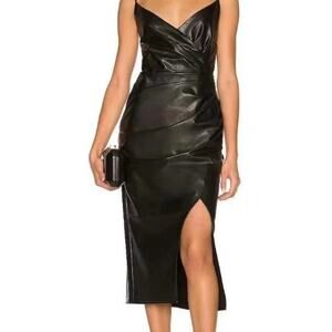 L’Academie Revolve Faux Leather Cocktail Dress